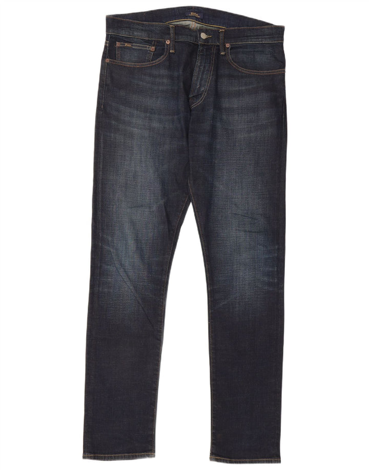 POLO RALPH LAUREN Jeans slim da uomo W33 L34 Cotone blu navy