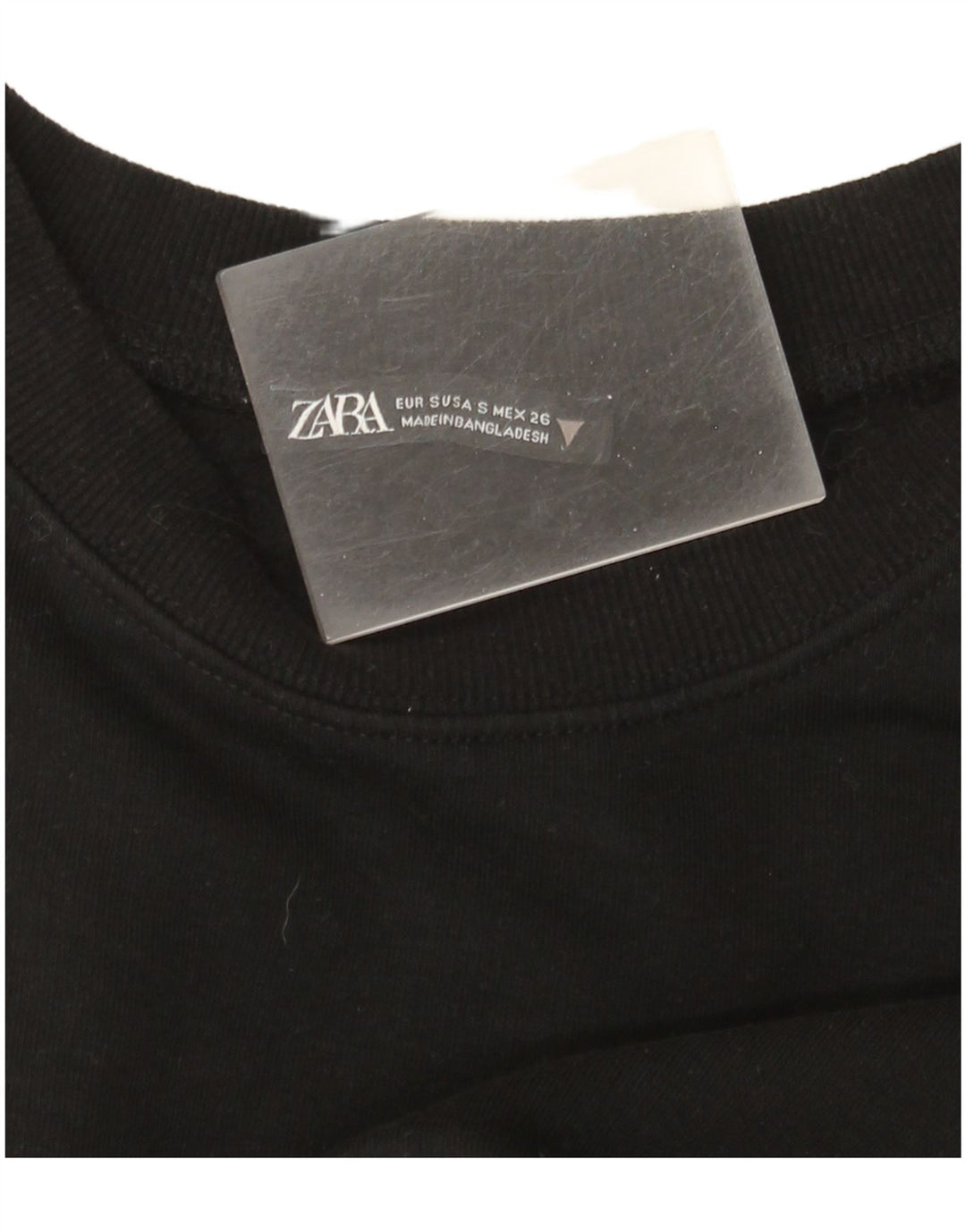 Felpa corta oversize da donna Zara UK 10 piccola nera