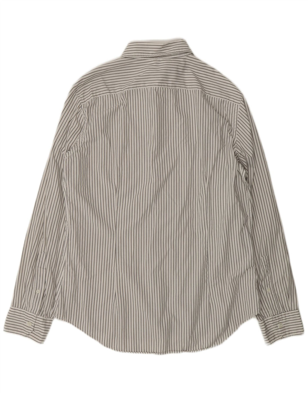 Camicia Uomo BENETTON 2XL Cotone Rigato Bianco