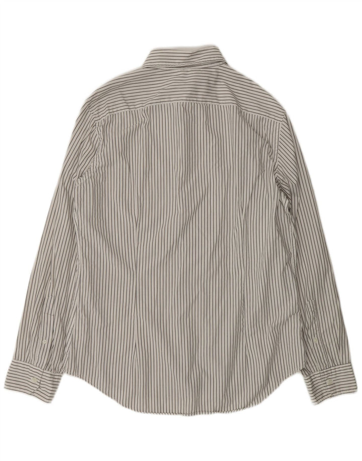 Camicia Uomo BENETTON 2XL Cotone Rigato Bianco