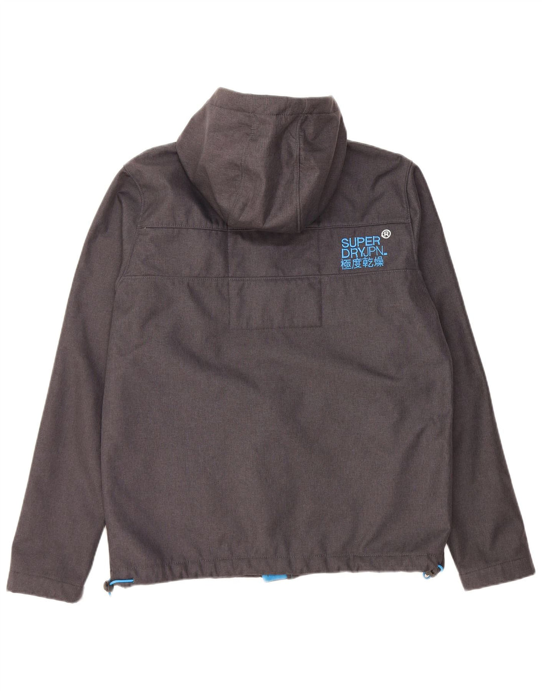 Giacca a vento con cappuccio grafica da uomo SUPERDRY UK 42 XL poliestere grigio