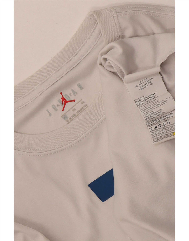 T-shirt grafica Jordan Dri Fit da ragazzo, 13-14 anni, XL, in poliestere grigio