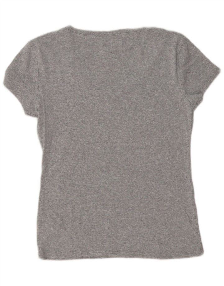TOMMY HILFIGER T-shirt da donna Top UK 12 Grigio medio