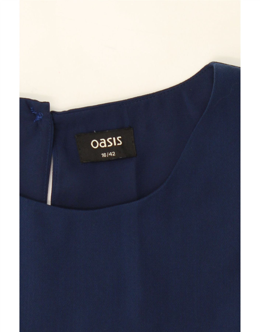 OASIS Womens Sleeveless Shift Dress UK 16 Large Navy Blue Polyester Vintage Oasis and Second-Hand Oasis from Messina Hembry 