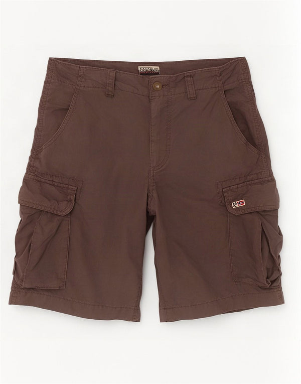 Pantaloncini cargo da uomo Napapijri W32 Large in cotone grigio