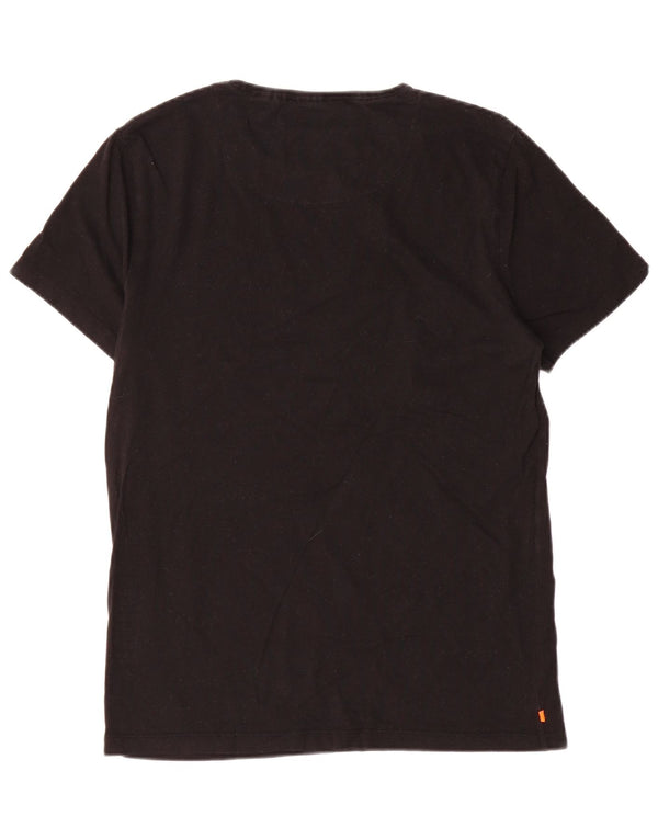 T-shirt da uomo slim fit Superdry Top grande in cotone nero