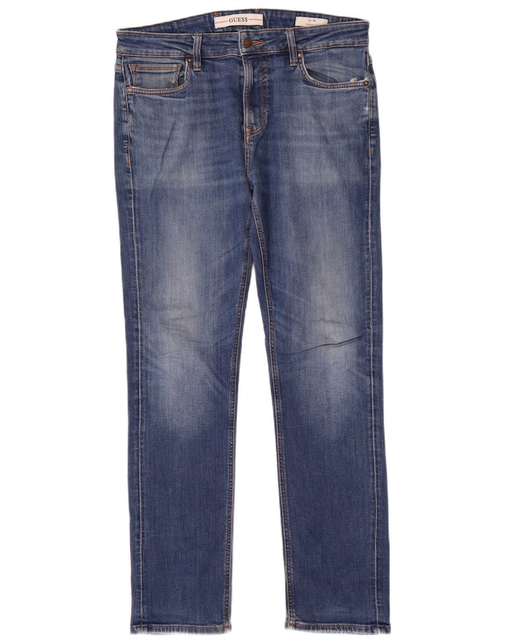 Jeans slim da uomo Guess Angels W34 L31 cotone blu
