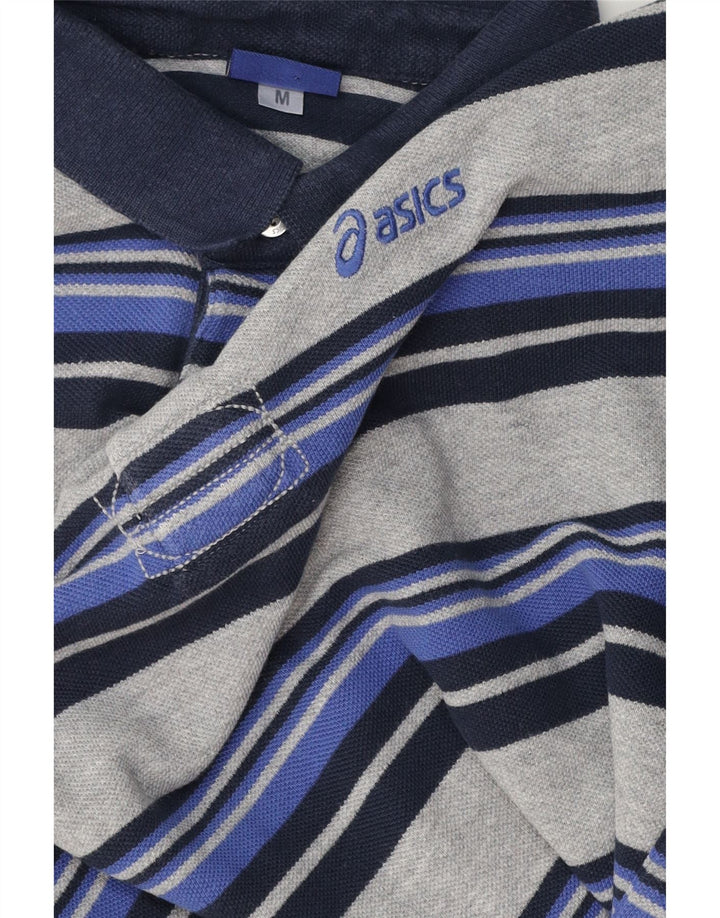Polo Asics Uomo Grigio Medio a Righe