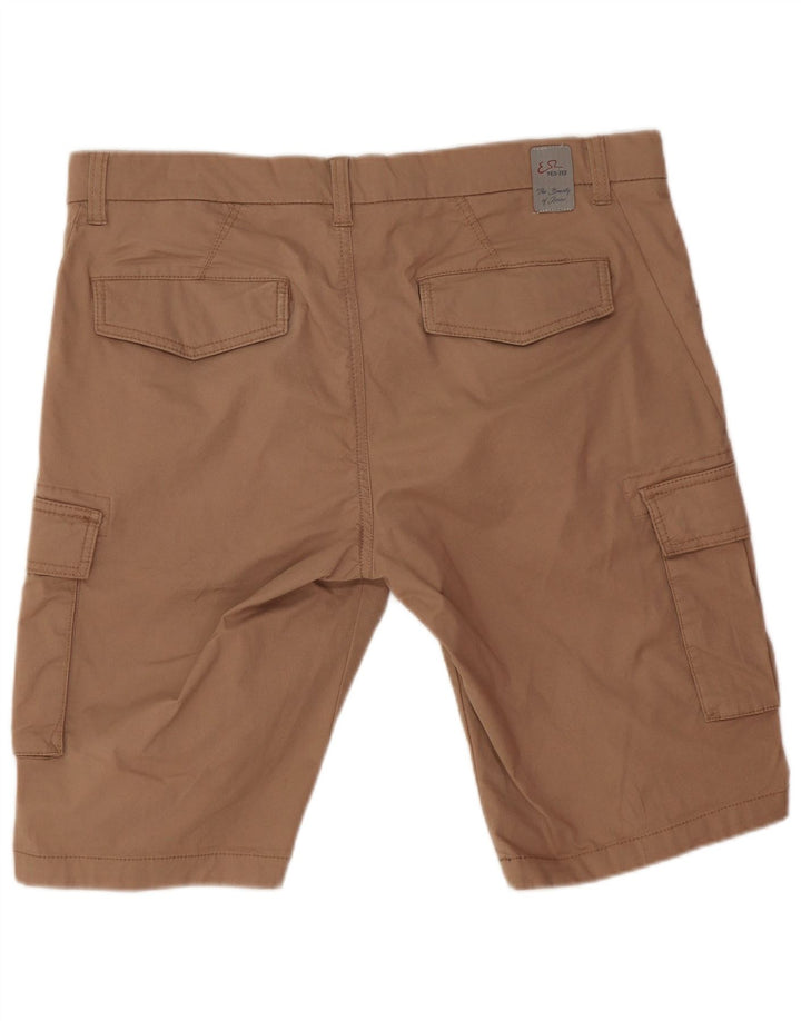 Pantaloncini cargo da uomo Yes Zee W33 in cotone beige medio