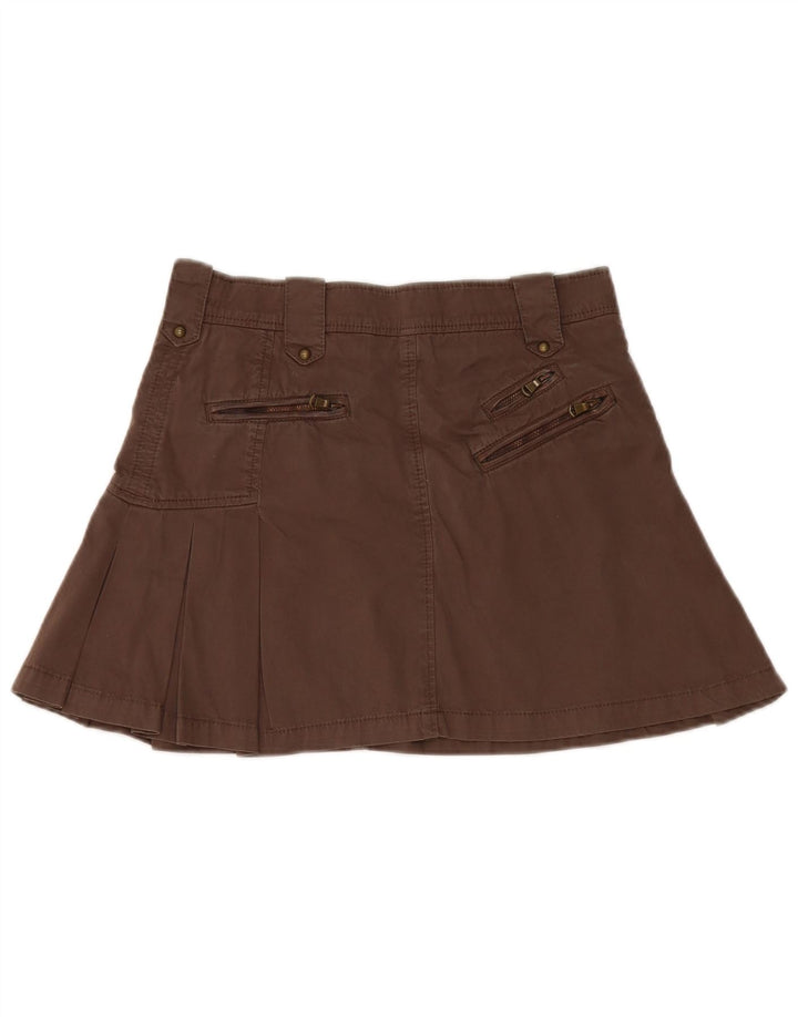 Minigonna Plissettata Donna Liu Jo W26 Piccola in Cotone Marrone