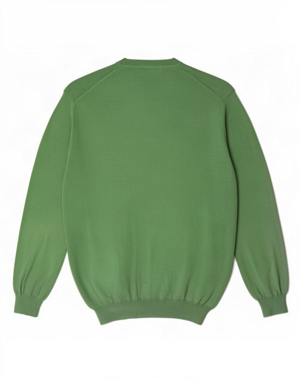 Gant Maglione da uomo con scollo a V, grande cotone verde