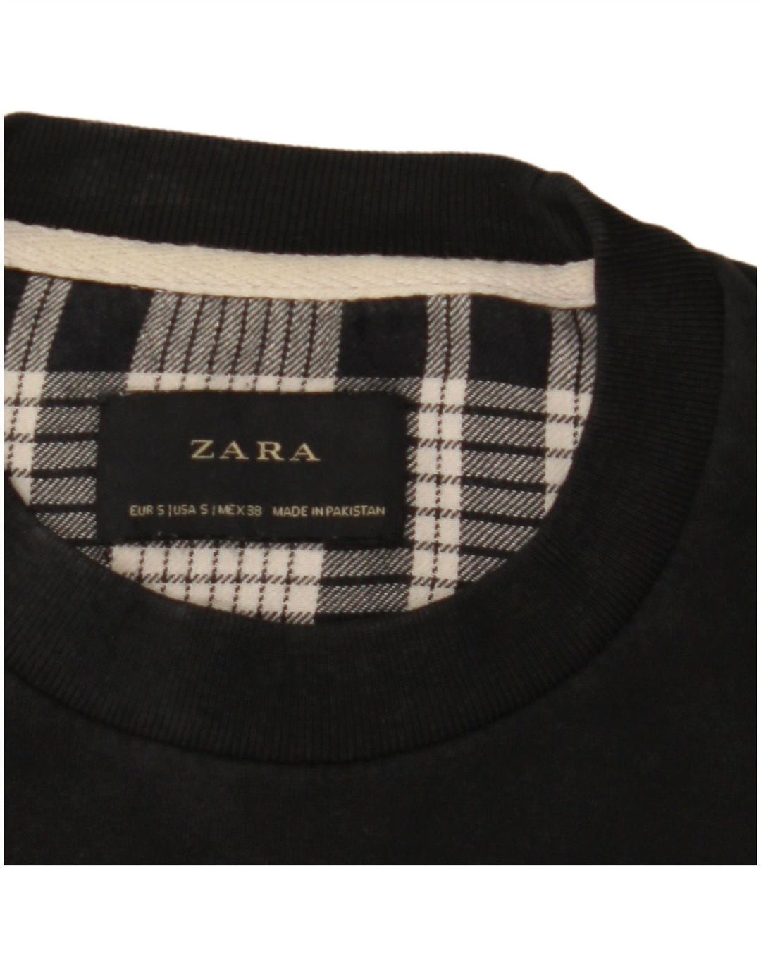 Zara Uomo Felpa Maglione Piccolo motivo a quadri neri
