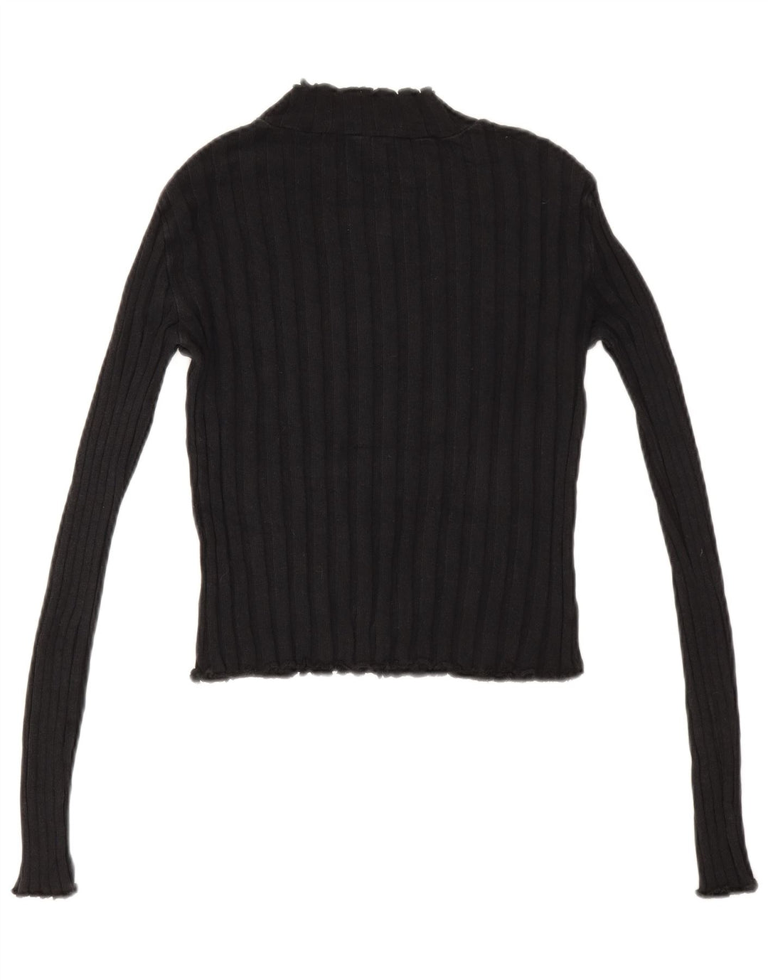 Maglione corto con collo alto da donna Zara UK 12 medio nero
