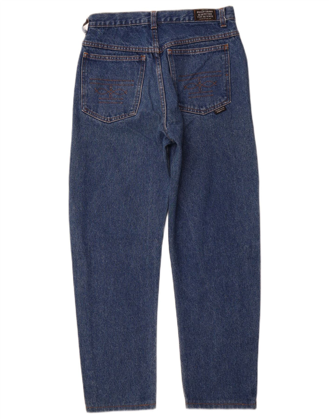 Jeans dritti da uomo BENETTON W28 L27 in cotone blu