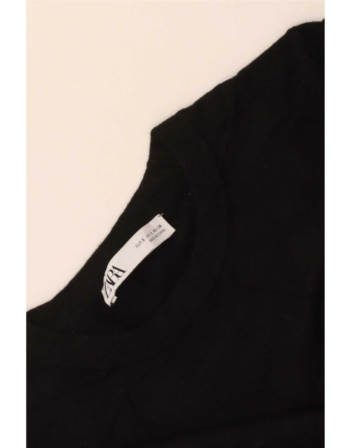 Maglione maglione girocollo da donna Zara UK 10 piccolo nero