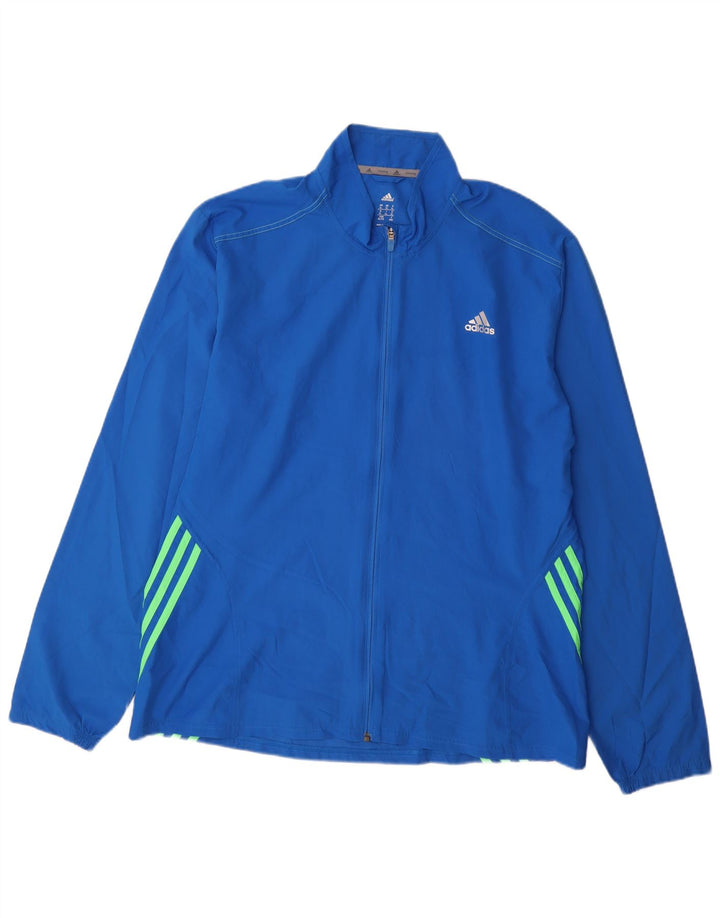 Giacca da ginnastica da uomo Adidas XL blu poliestere