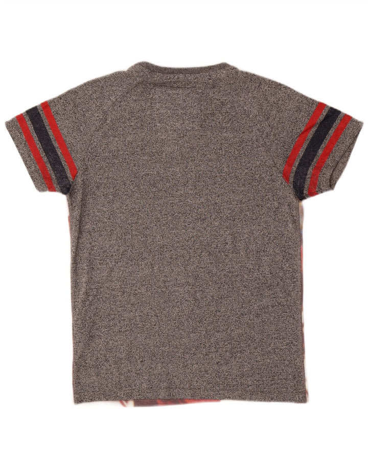 T-shirt grafica da uomo Superdry Top in cotone grigio medio