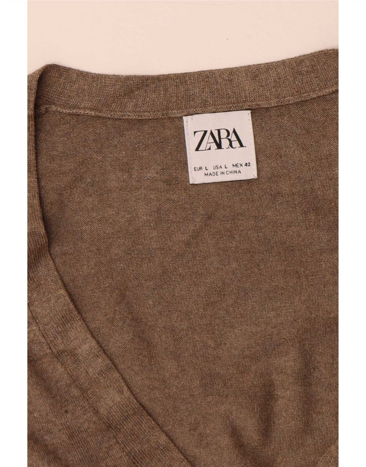 Maglione cardigan da uomo Zara grande beige