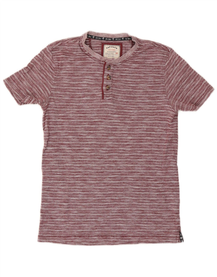 T-shirt da uomo Fat Face Top XS rosso gessato