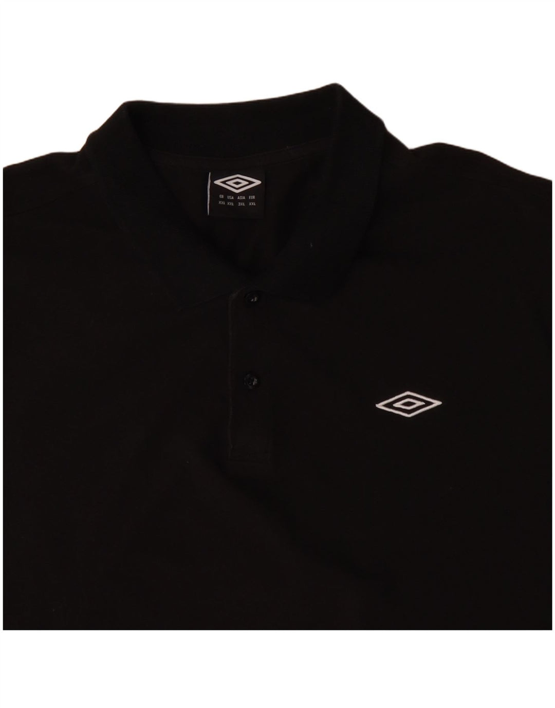Polo da uomo UMBRO 2XL in cotone nero
