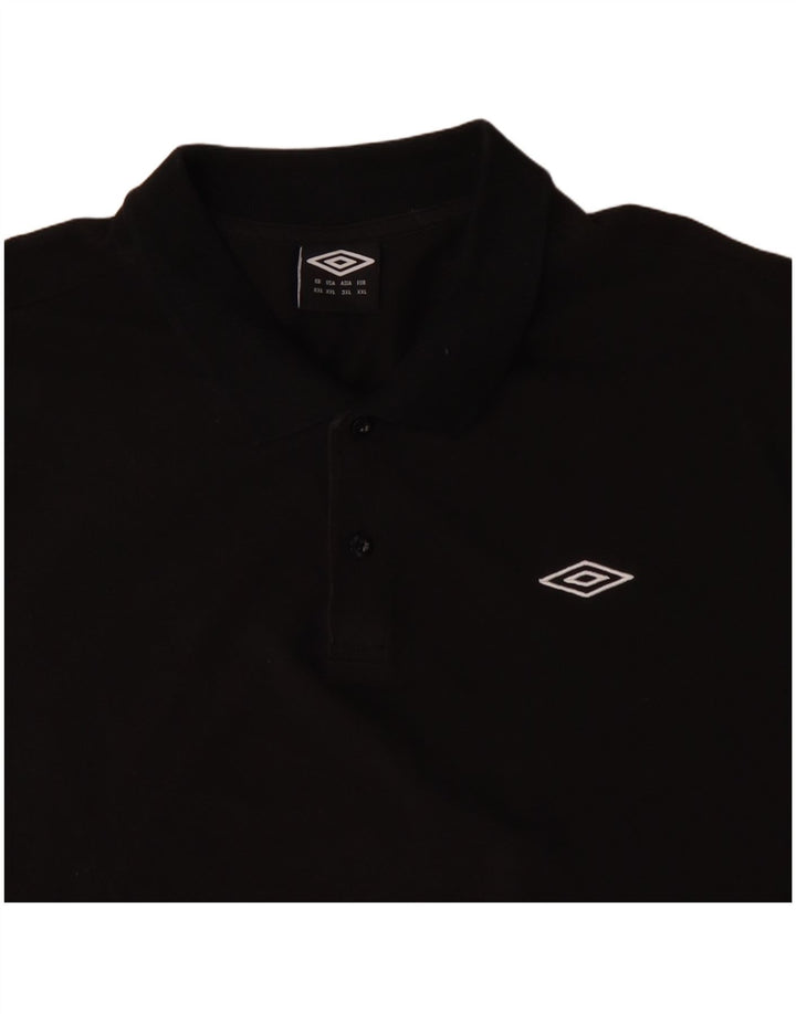 Polo da uomo UMBRO 2XL in cotone nero