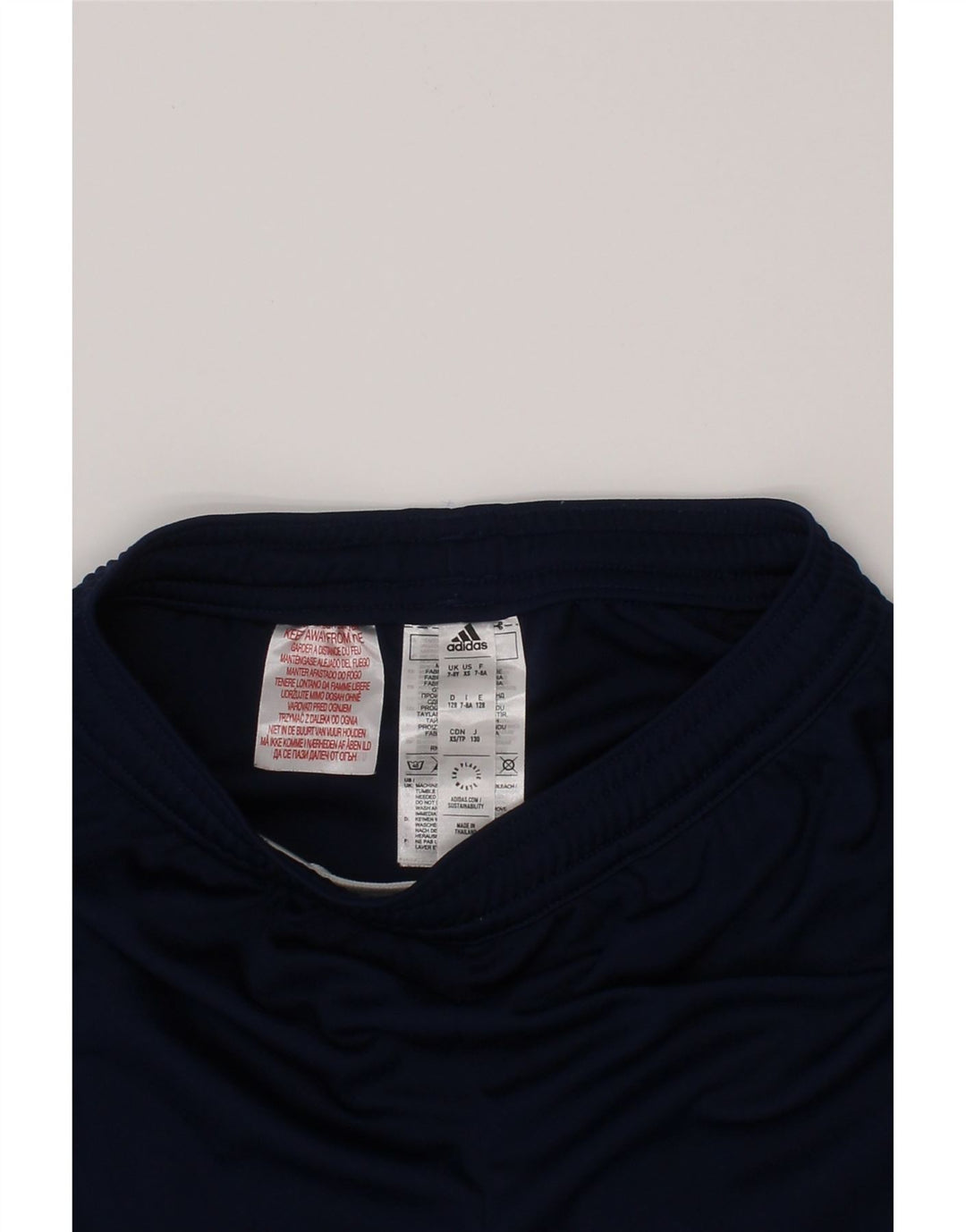 Pantaloncini sportivi Adidas Aeroready da bambino 7-8 anni in poliestere blu navy