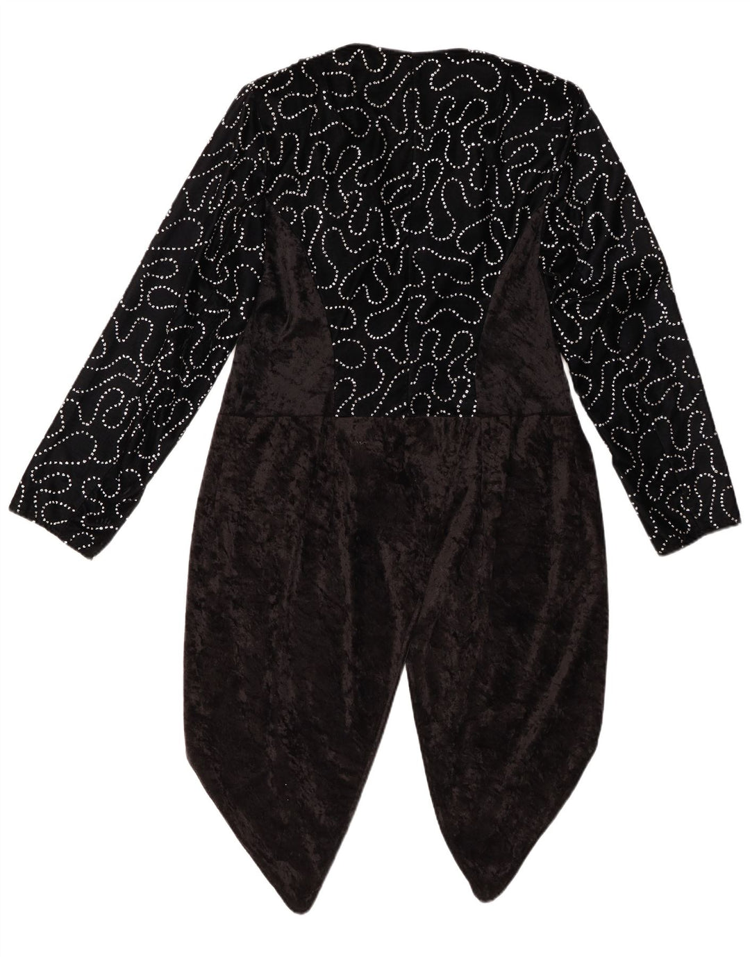 Giacca blazer da donna con motivo astratto VINTAGE IT 42 medio nero