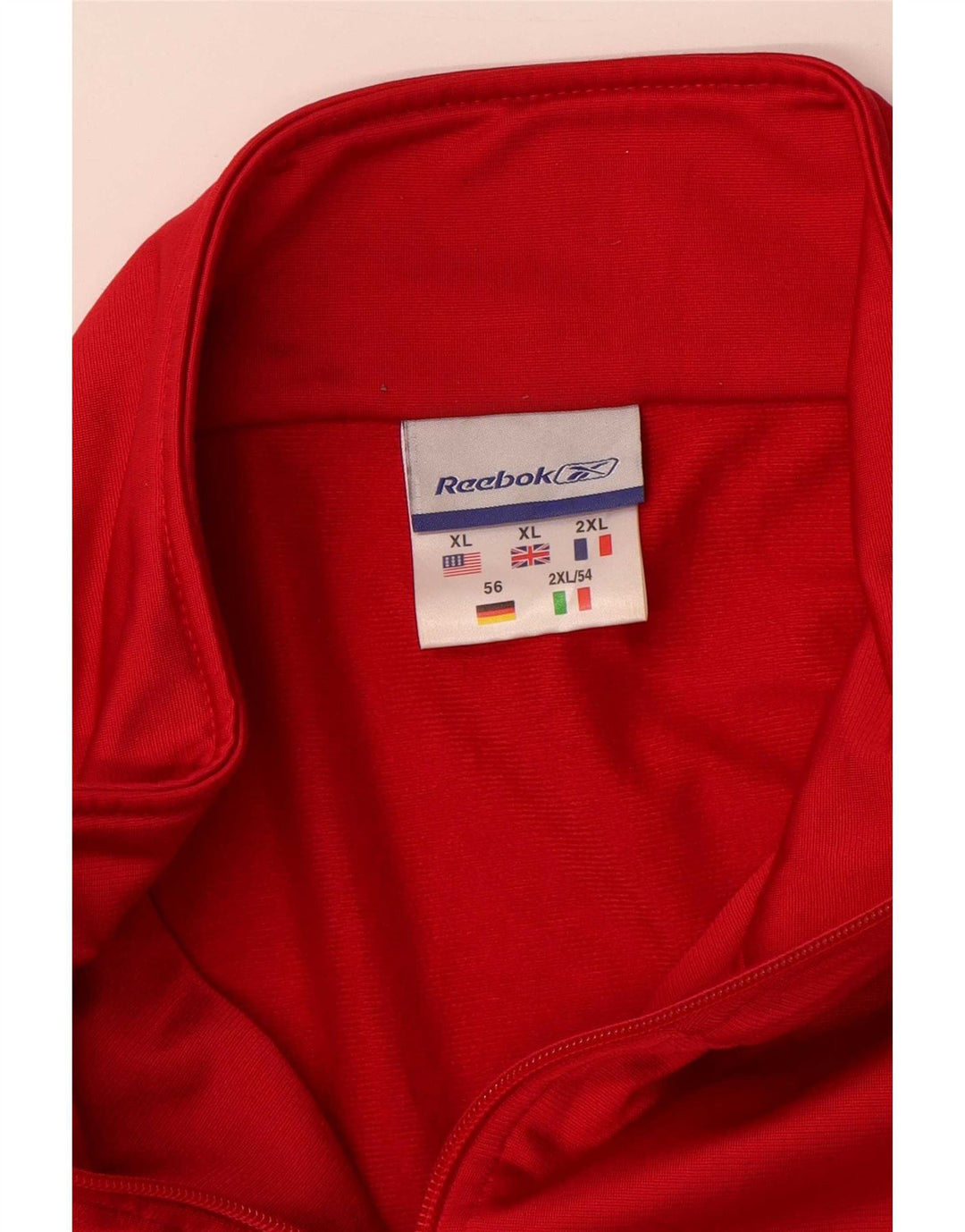 Giacca sportiva da uomo Reebok XL rossa in poliestere color block