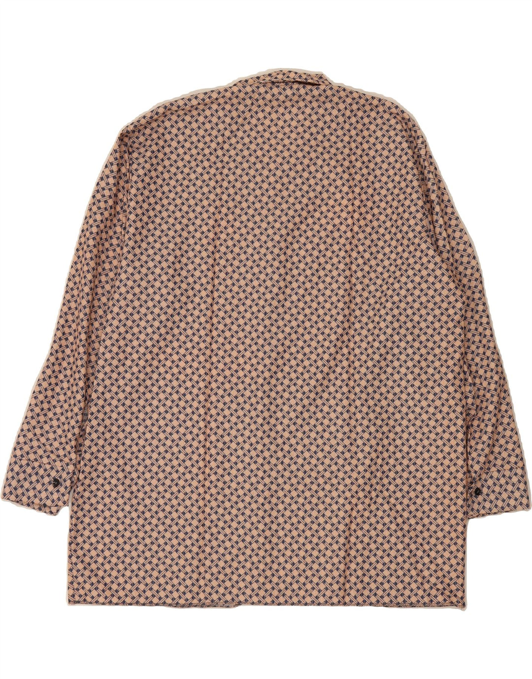 VINTAGE Mens Shirt Size 45 Large Beige Check Vintage Vintage and Second-Hand Vintage from Messina Hembry 