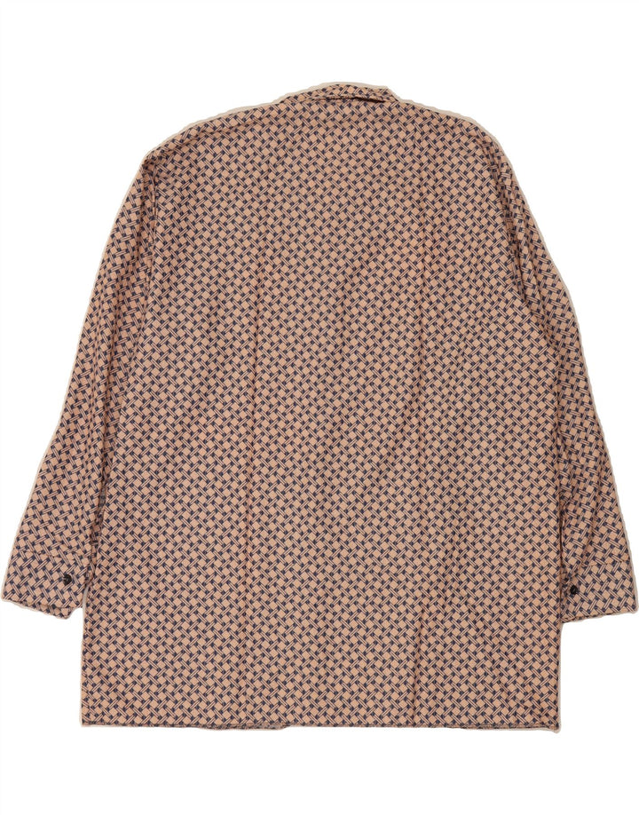 VINTAGE Mens Shirt Size 45 Large Beige Check Vintage Vintage and Second-Hand Vintage from Messina Hembry 