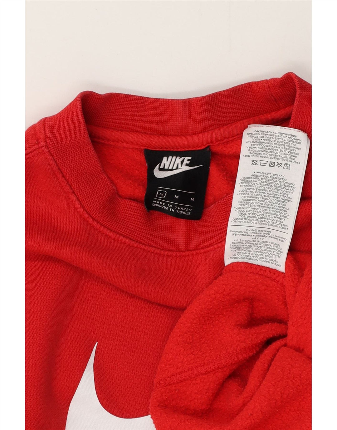 NIKE Felpa con grafica da uomo Maglione rosso medio in cotone