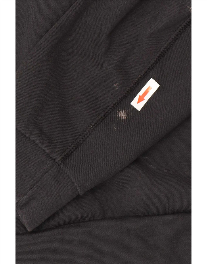 Felpa Nike da uomo con zip e collo, in cotone nero medio