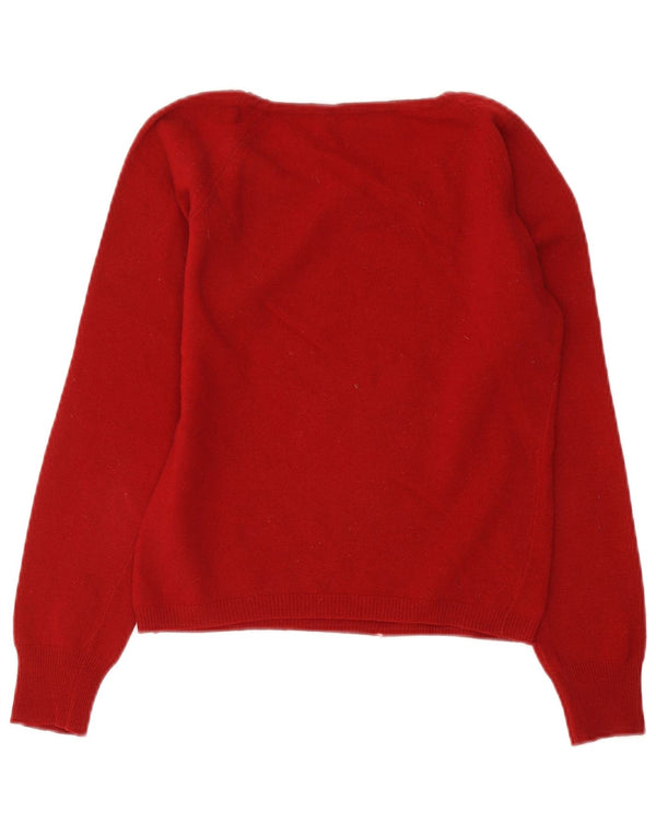 Max Mara Maglione da donna con scollo a barca corto per il fine settimana UK 12 Bordeaux medio