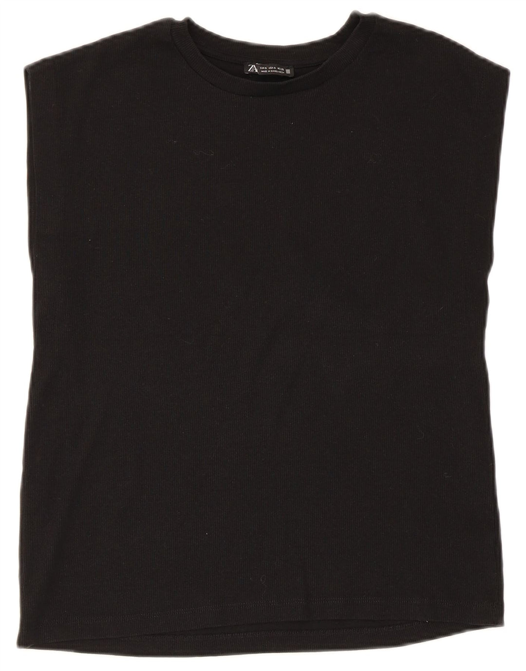 Canotta da donna Zara UK 10 piccola in cotone nero