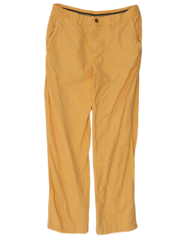 Pantaloni chino dritti da uomo Avirex W34 L30 Lino giallo