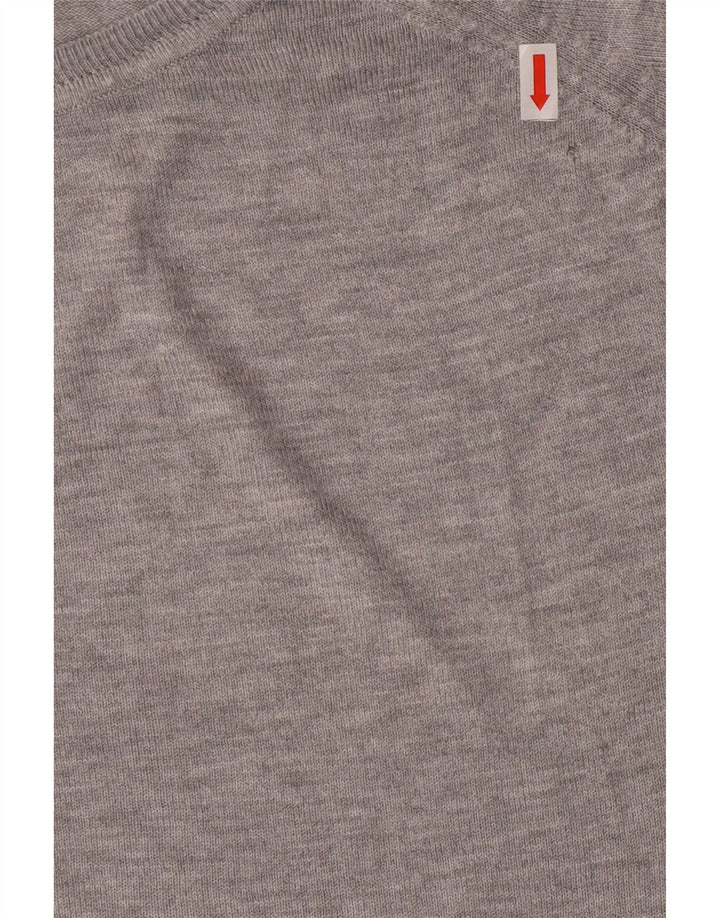 ZARA Womens Boat Neck Jumper Sweater UK 16 Large Grey Vintage Zara and Second-Hand Zara from Messina Hembry 