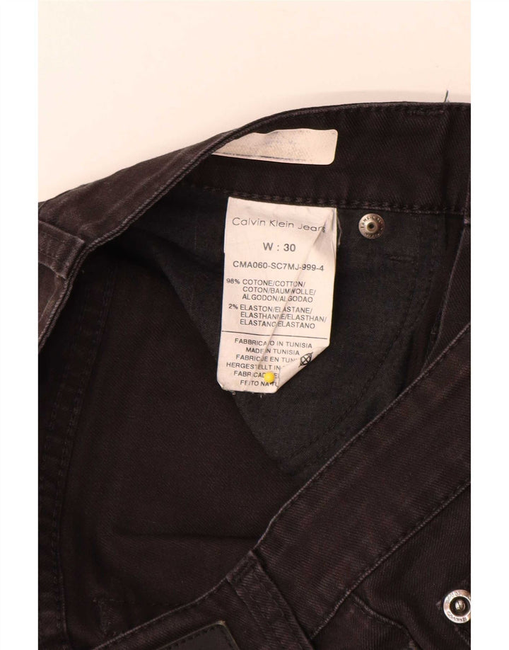 Jeans dritti da uomo Calvin Klein W30 L34 cotone nero