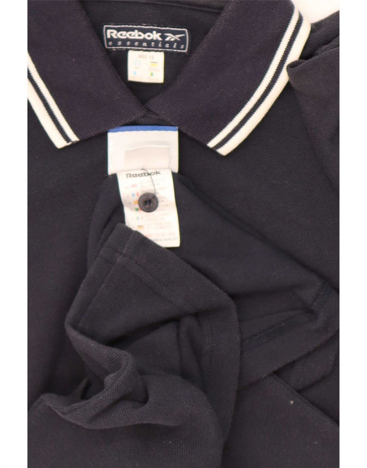 Abito polo Reebok da donna UK 12 medio blu navy poliestere