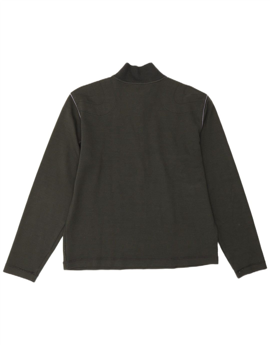CALVIN KLEIN JEANS Top da tuta pullover con zip e collo da donna UK 18 XL Cachi