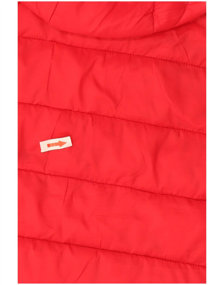 Giacca imbottita con cappuccio da donna Calvin Klein UK 16 grande nylon rosso