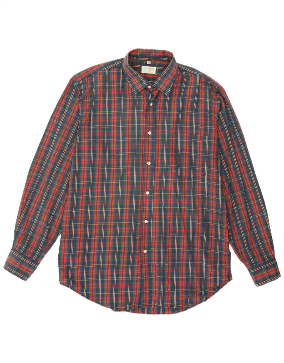 Camicia da uomo Balloon Taglia 17 43 XL Cotone scozzese multicolore
