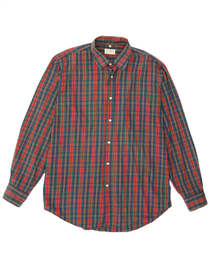 Camicia da uomo Balloon Taglia 17 43 XL Cotone scozzese multicolore