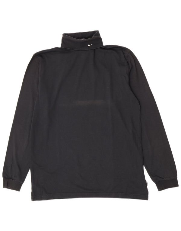 Top Nike Dri Fit da uomo a maniche lunghe UK 42/44 Large Nero Cotone