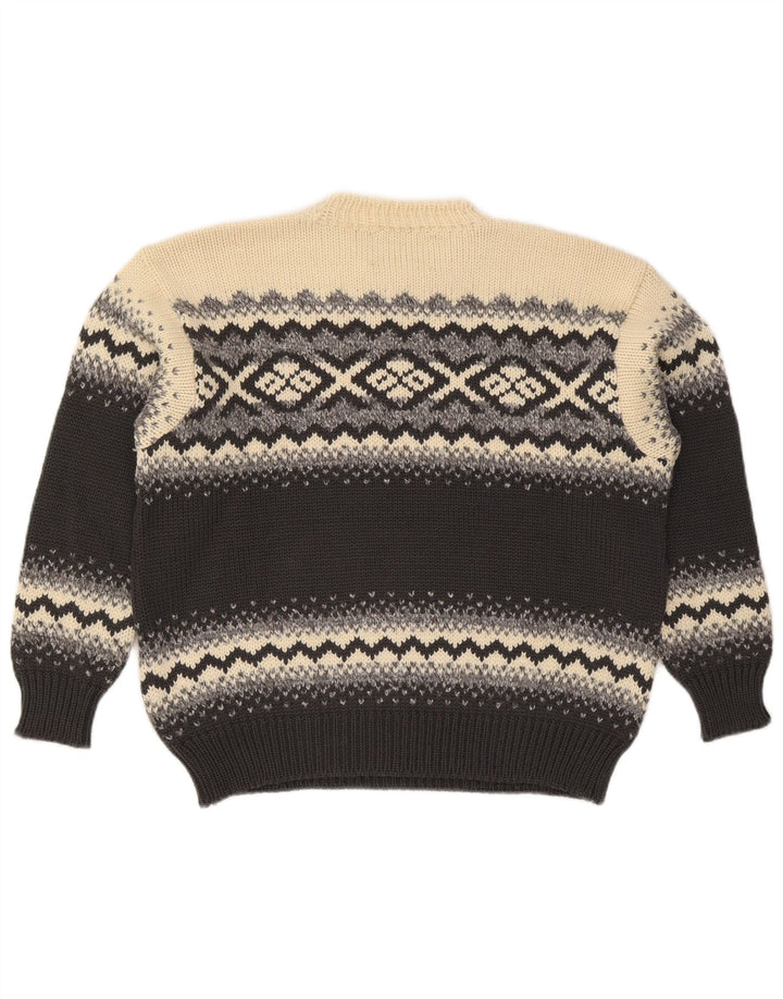 Maglione maglione girocollo da uomo Silvy IT 48 Fair Isle medio multicolore