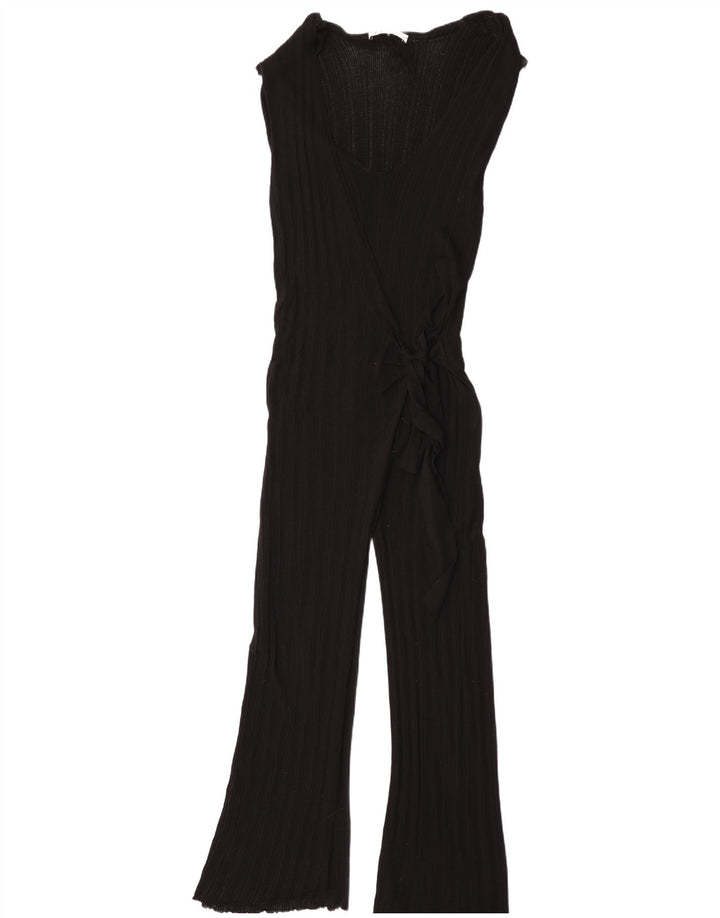 Tuta senza maniche da donna Zara UK 14 grande viscosa nera