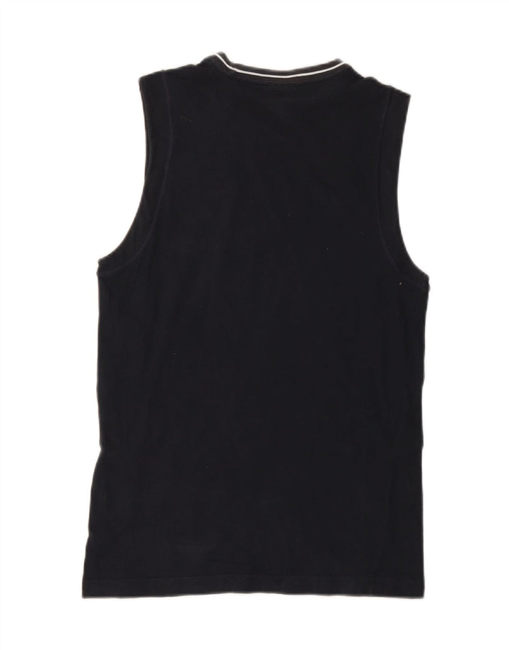 CHAMPION Mens Vest Top Small Navy Blue Cotton