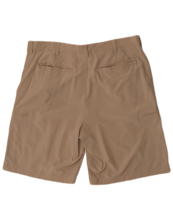 Pantaloncini cargo da golf da uomo Izod W38 XL Sport in poliestere beige