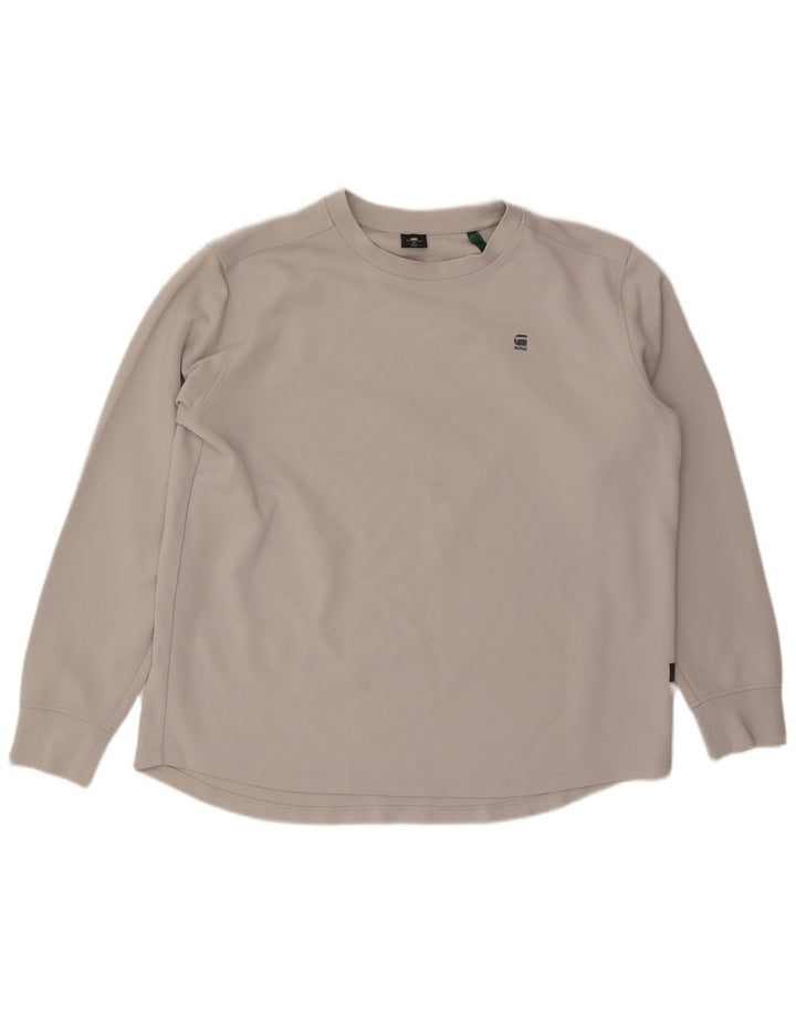 Maglia G-Star da uomo a maniche lunghe XL in cotone grigio