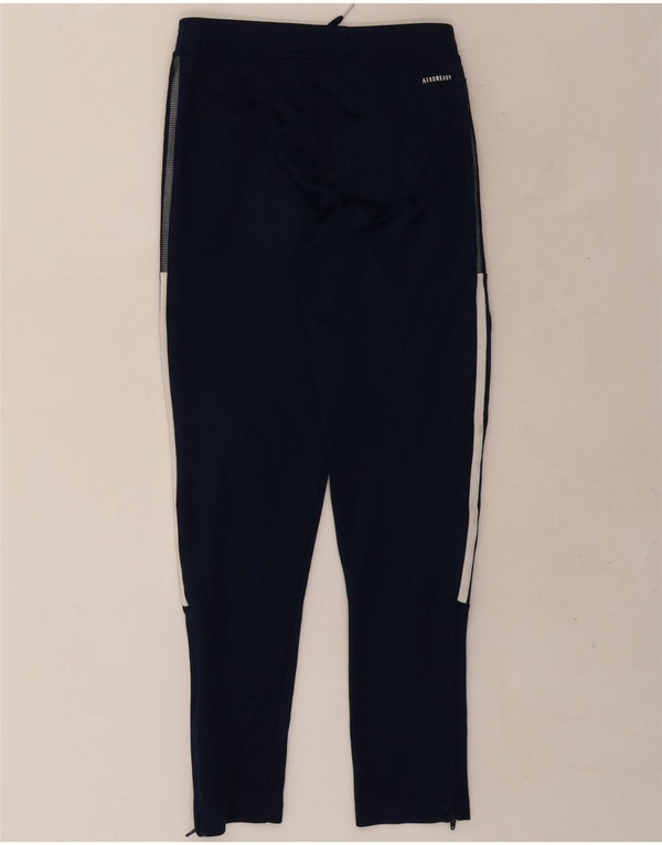 Pantaloni da tuta Adidas Aeroready da ragazzo 11-12 anni in poliestere blu navy