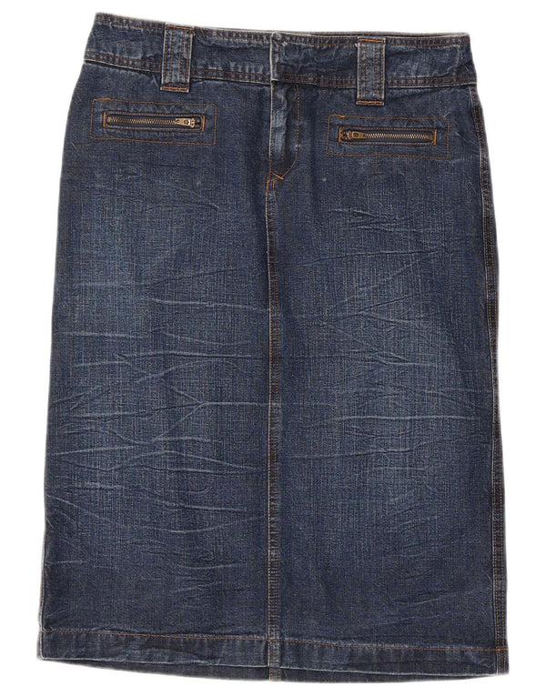 Gonna in denim da donna Dkny W28 in cotone blu medio